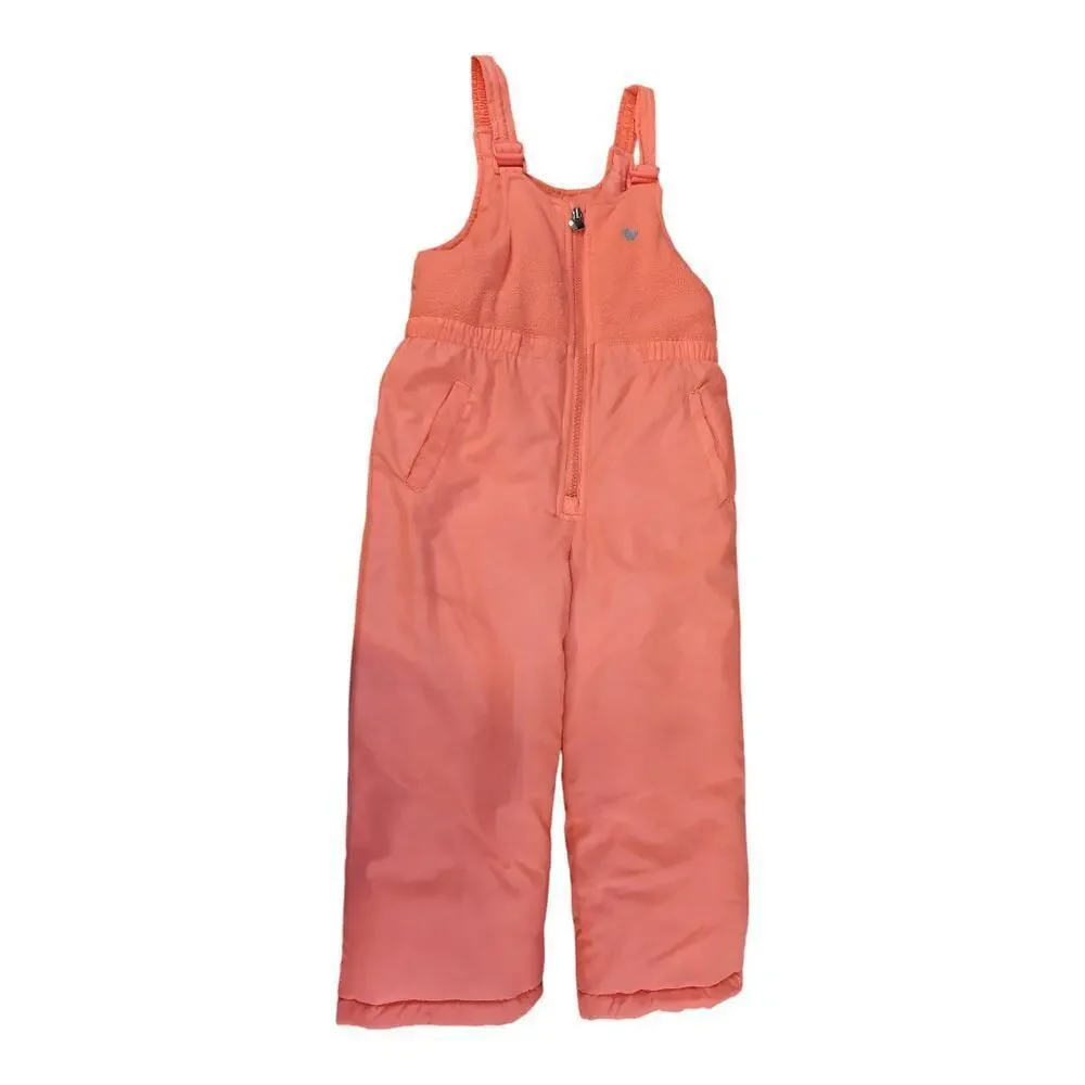 OshKosh B'gosh kids snow Bib overalls bright pink sz 4T winter